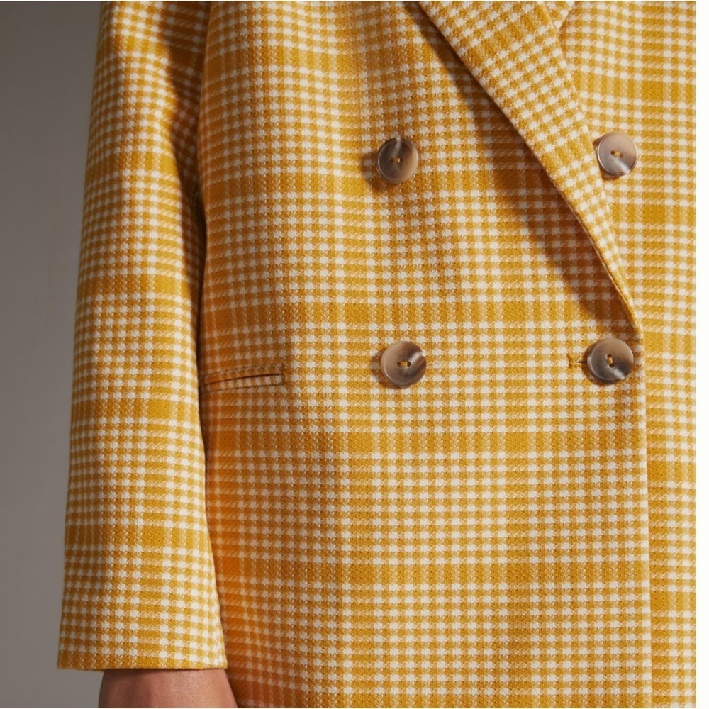 Anthropologie Retro Maeve Plaid Tartan Double-Breasted Blazer NWT, sz 14 - Picture 4 of 16